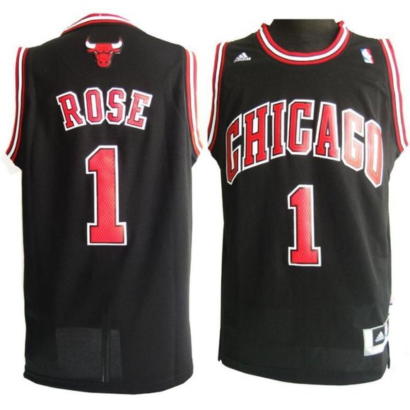derrick rose jersey bulls black